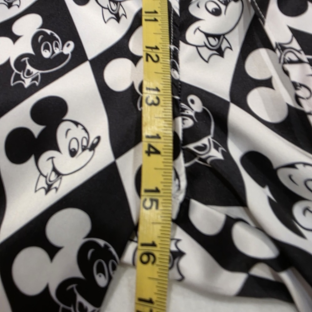 Disney Parks Mickey Mouse Black White XL Satin Style Pajama Lounge Pants Womens - Picture 4 of 10